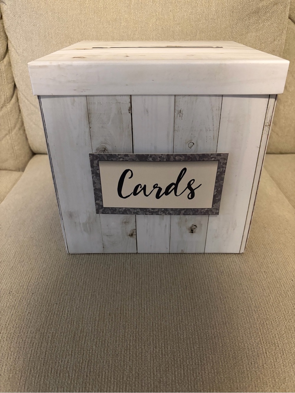 Kate Aspen White Wooden 'Cards' Collection Box